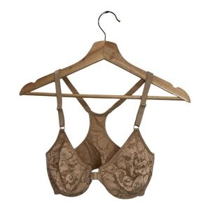 Victoria’s Secret Lace Racerback Bra 36DD Nude Y2K Vintage